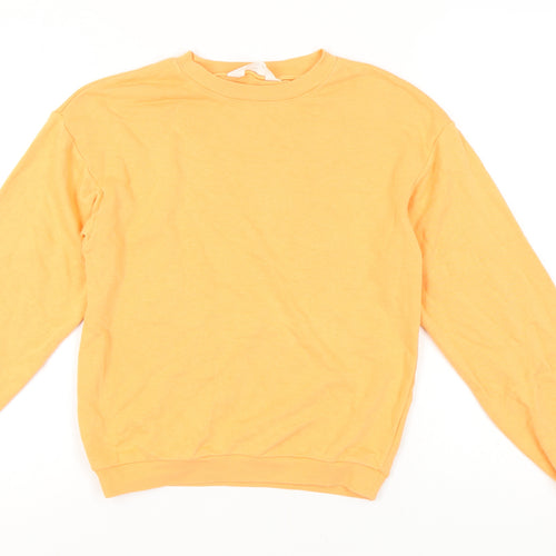 H&M Girls Orange Pullover Sweatshirt 10-12 Years