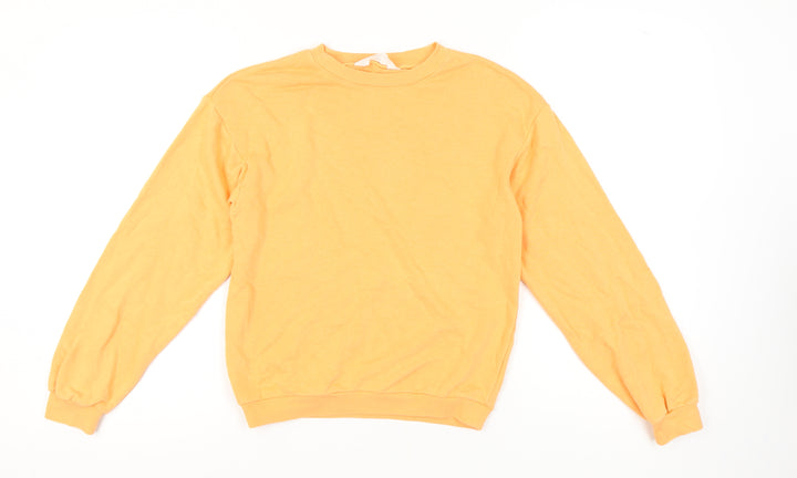 H&M Girls Orange Pullover Sweatshirt 10-12 Years