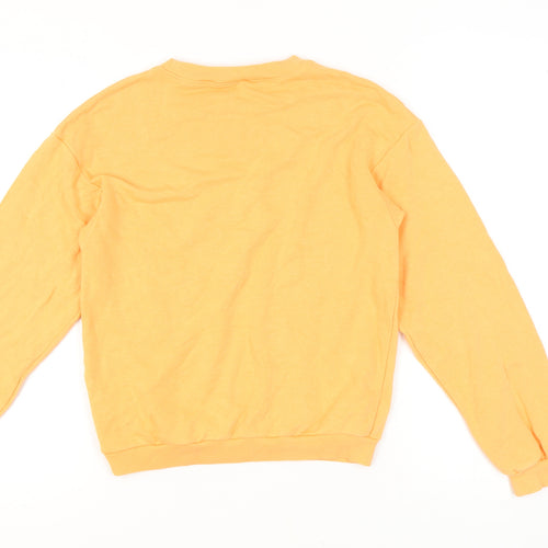 H&M Girls Orange Pullover Sweatshirt 10-12 Years