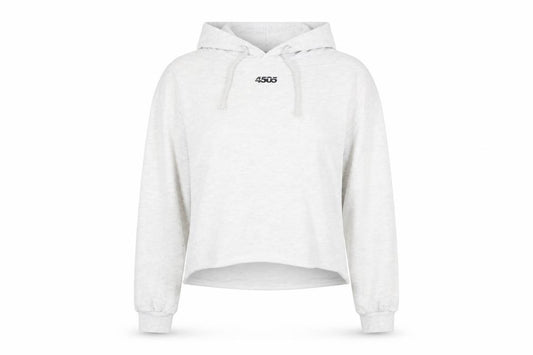 Front view of ASOS 4505 Women's Grey Pullover Hoodie, size 8