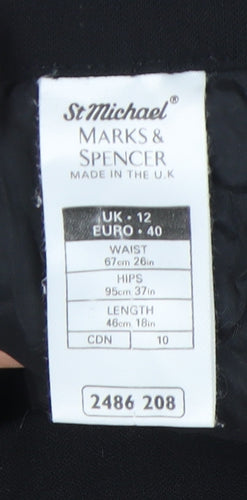 Marks and Spencer Women's Black Pencil Skirt Size 12