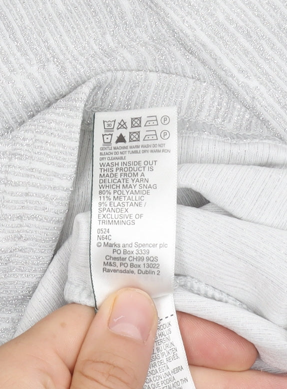 Marks and Spencer Women’s Silver Long Sleeve Top