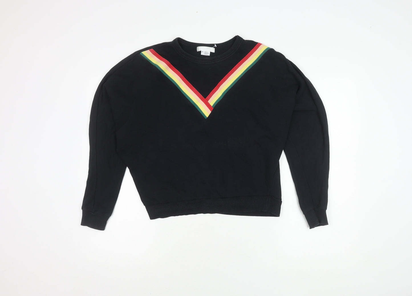 Women's Black Cotton Pullover Jumper M
