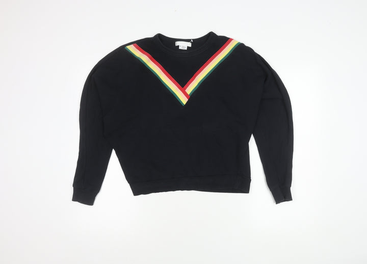 Women's Black Cotton Pullover Jumper M