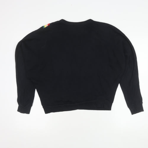 Women's Black Cotton Pullover Jumper M
