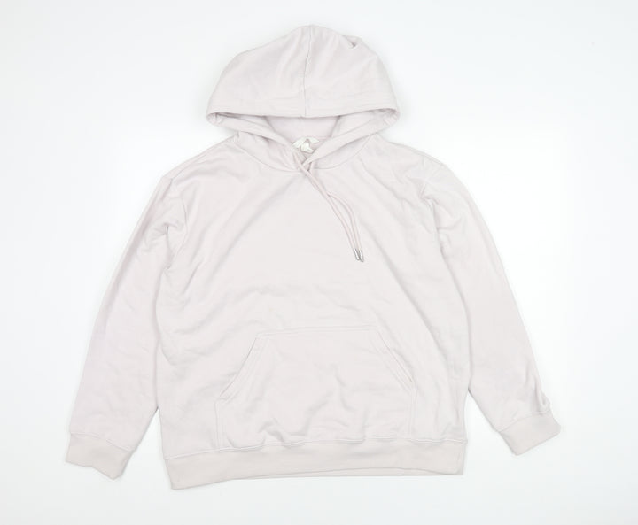 H&M Unisex White Pullover Hoodie Size 12