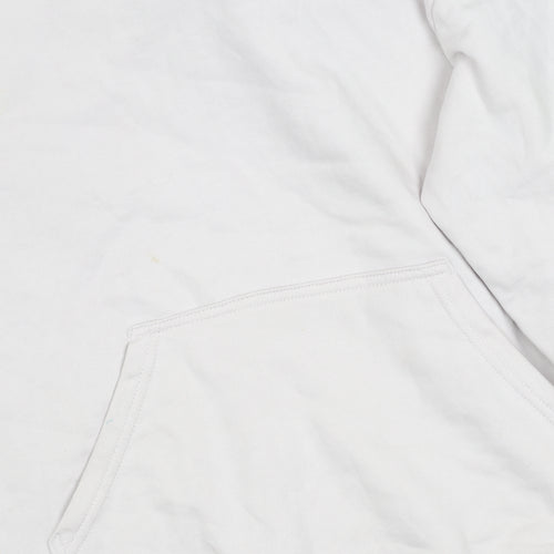H&M Unisex White Pullover Hoodie Size 12