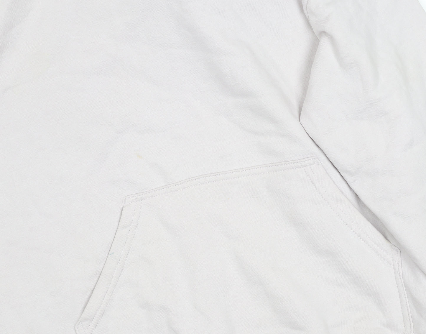 H&M Unisex White Pullover Hoodie Size 12