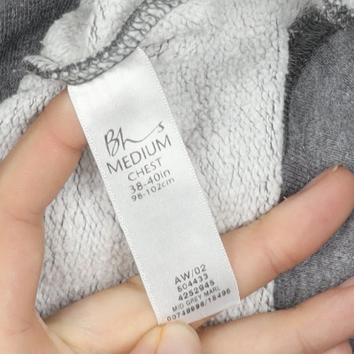 BH Men's Grey Pullover Sweatshirt M Crew Neck