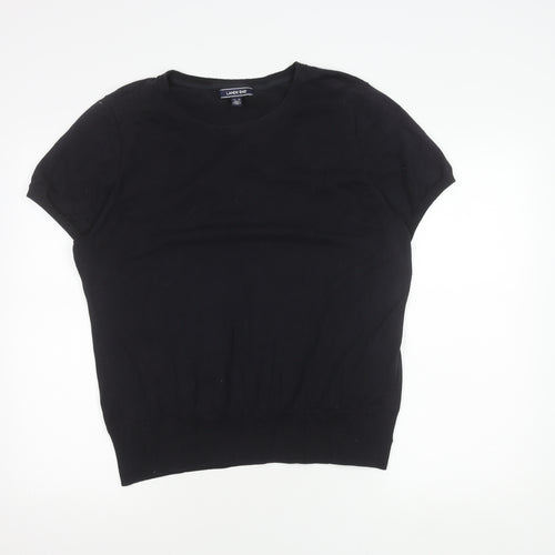Lands' End Women's Black XL Crew Neck Top