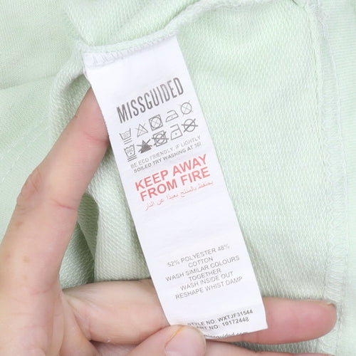 Missguided Women's Green Pullover Sweatshirt Size 14