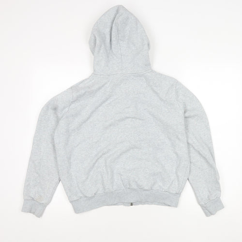 H&M Grey Women's Basic Jacket Size M Full Zip Hooded