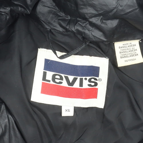 Levi's Women's Black XS Puffer Jacket with Hood