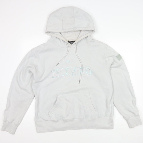 ZCHNO Unisex White Pullover Hoodie L - Casual Comfort