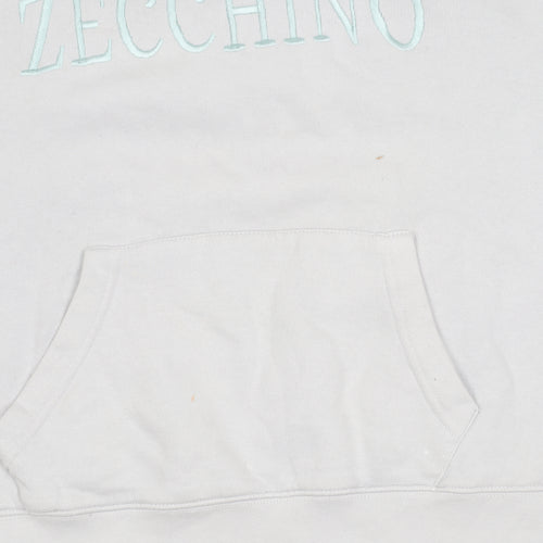 ZCHNO Unisex White Pullover Hoodie L - Casual Comfort