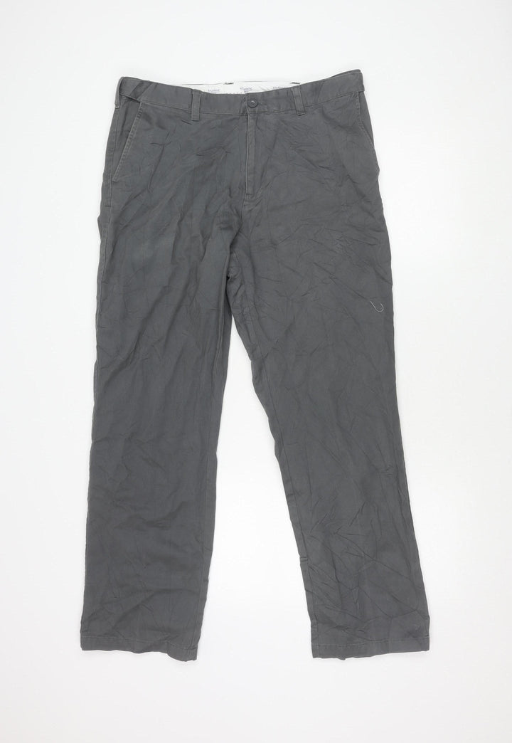 BHS Women's Grey Chino Trousers Size 34