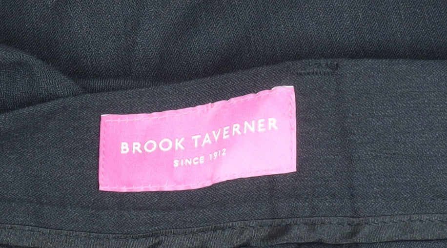 Brook Taverner Women's Black Straight Trousers Size 14