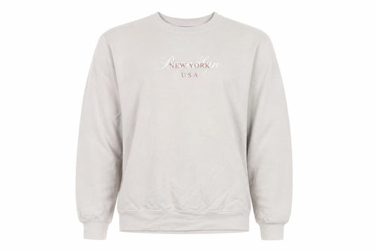 Front view of PRETTYLITTLETHING Beige Women's XS Pullover Sweatshirt