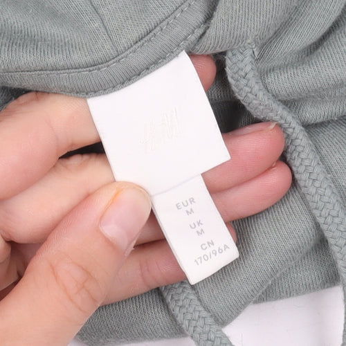 H&M Unisex Grey Pullover Hoodie - Size 12