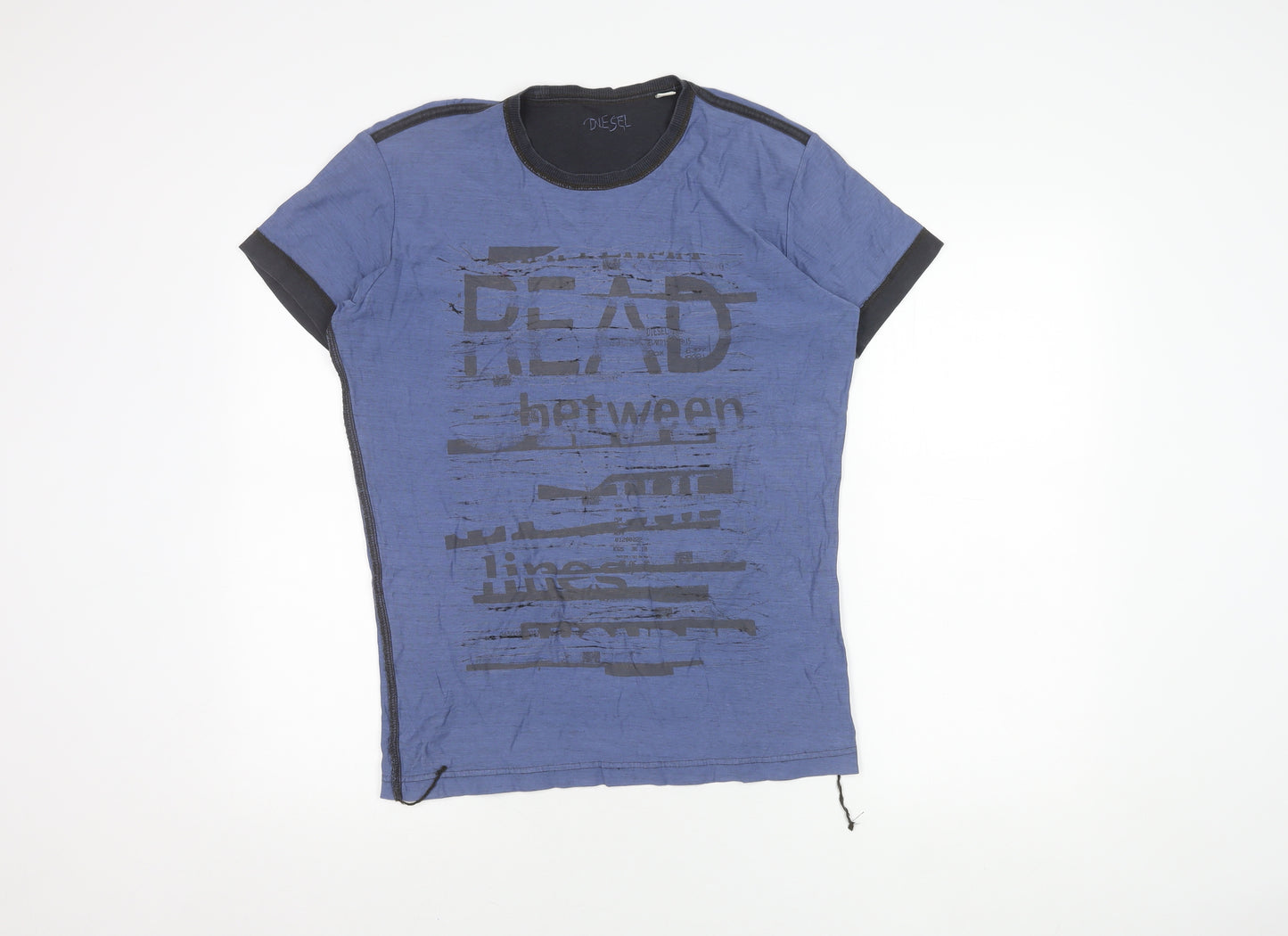 Diesel Men's Blue Graphic Print T-Shirt, Size M