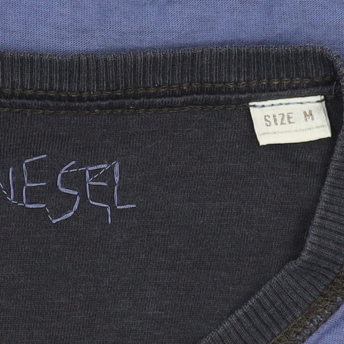 Diesel Men's Blue Graphic Print T-Shirt, Size M