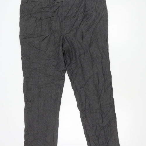 Canali Grey Wool Men's Trousers Size 60