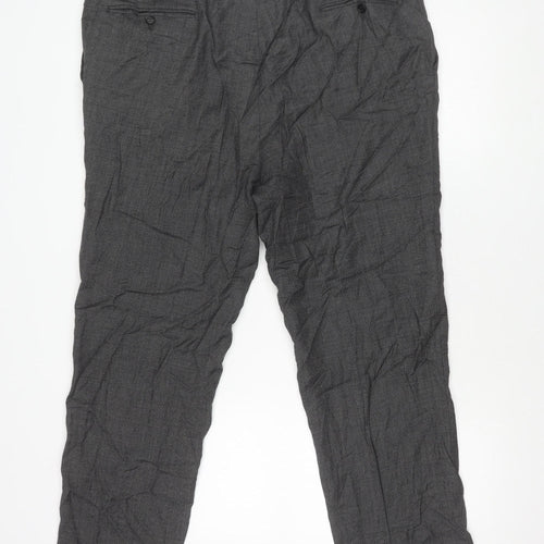 Canali Grey Wool Men's Trousers Size 60