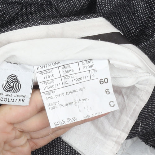 Canali Grey Wool Men's Trousers Size 60