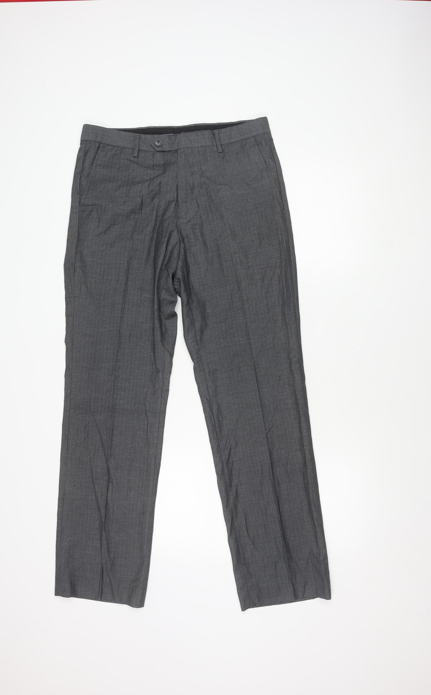 Butler & Webb Men's Grey Dress Pants, 32W x 32L