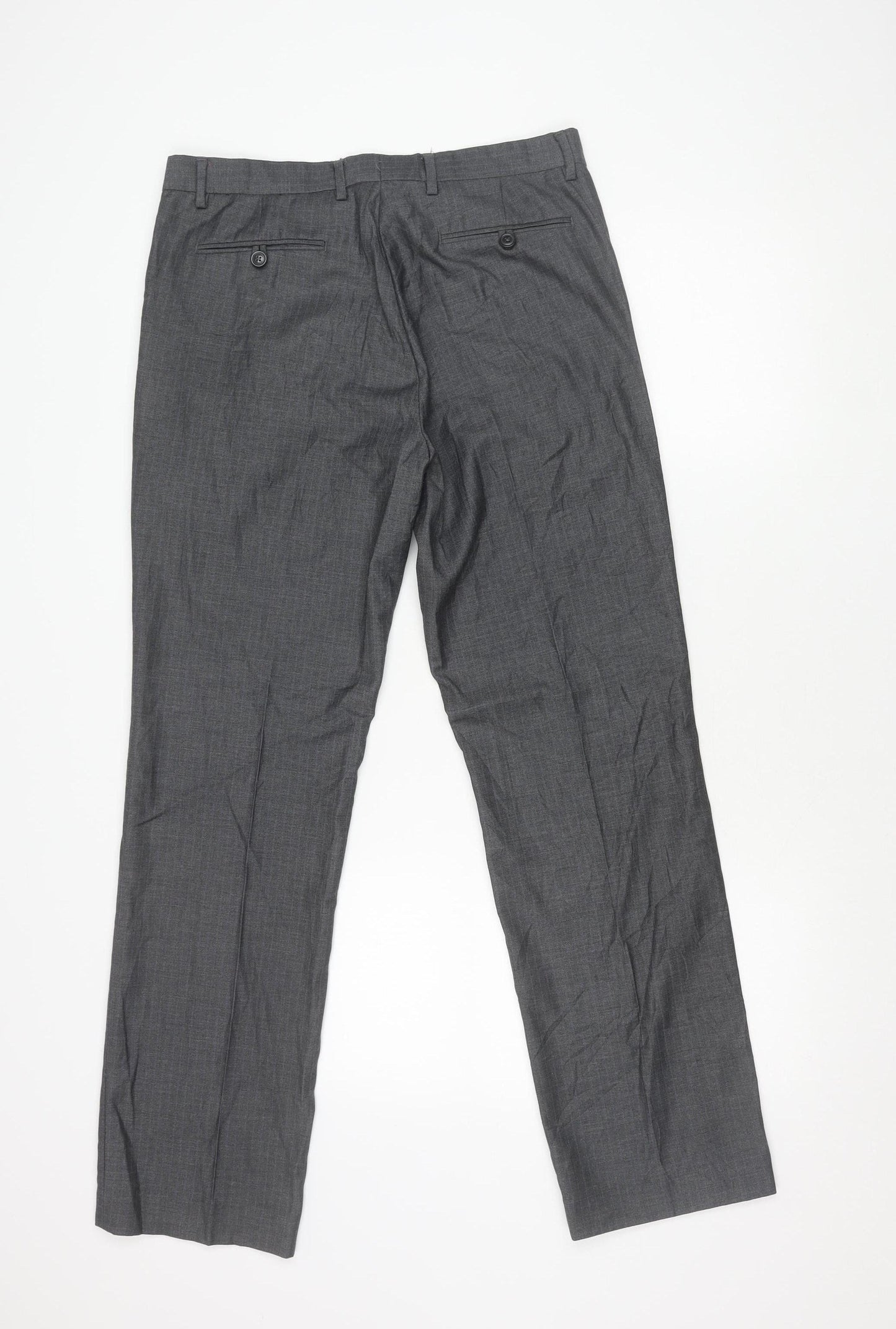 Butler & Webb Men's Grey Dress Pants, 32W x 32L