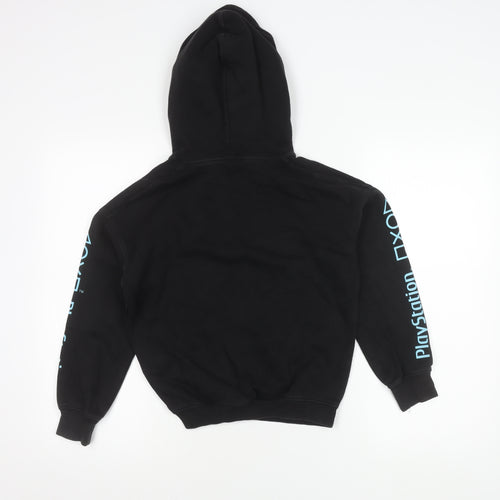 H&M Girls Black PlayStation Pullover Hoodie 9-10 Years