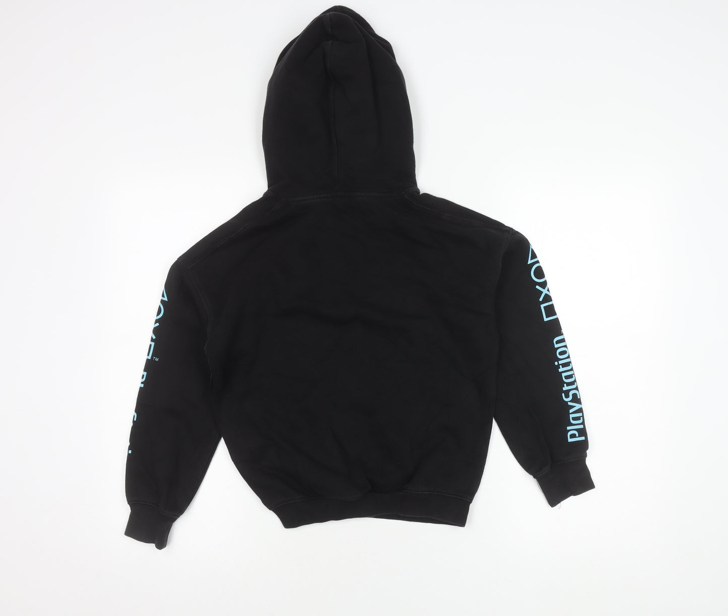 H&M Girls Black PlayStation Pullover Hoodie 9-10 Years