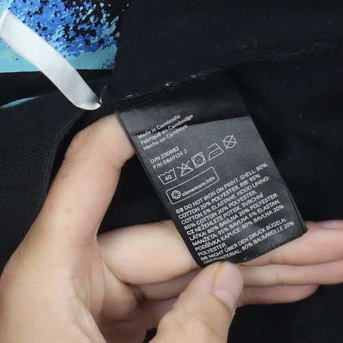 H&M Girls Black PlayStation Pullover Hoodie 9-10 Years