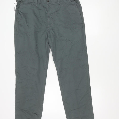 Marks and Spencer Men's Grey Regular Fit Trousers