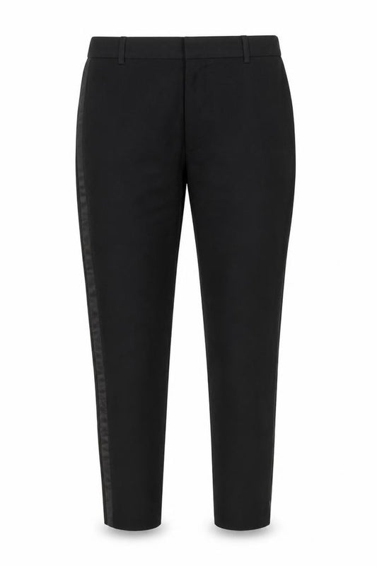 Front view of ASOS Women's Black Straight Leg Trousers, size 12