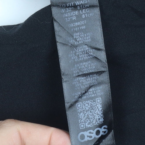 ASOS Women's Black Straight Leg Trousers Size 12
