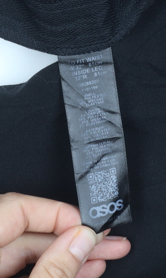 ASOS Women's Black Straight Leg Trousers Size 12