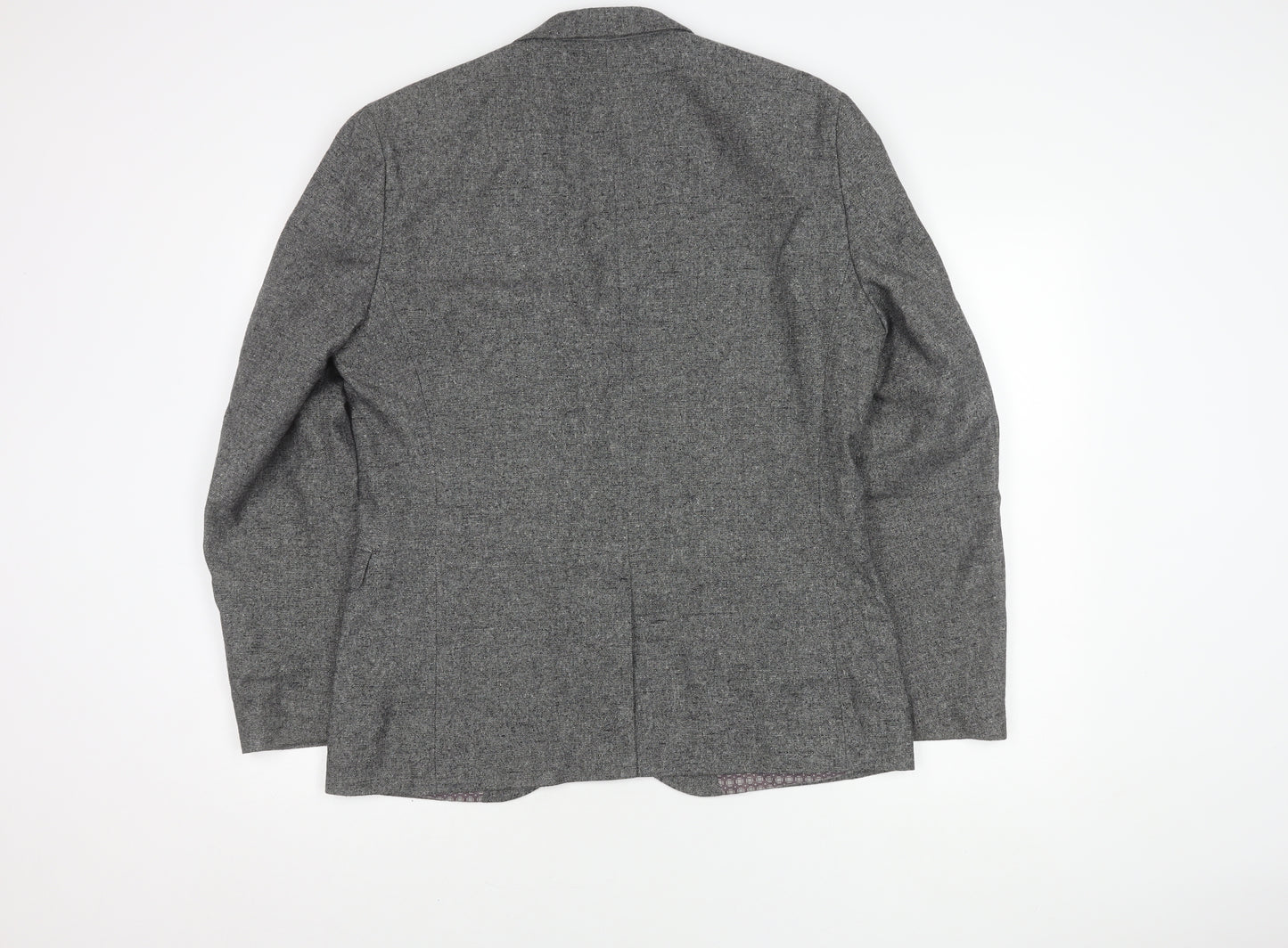 Next Men's Grey Blazer, Size 42, Regular Length