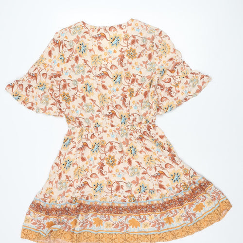 Label of Love Women's Floral Rayon Dress M Multicoloured