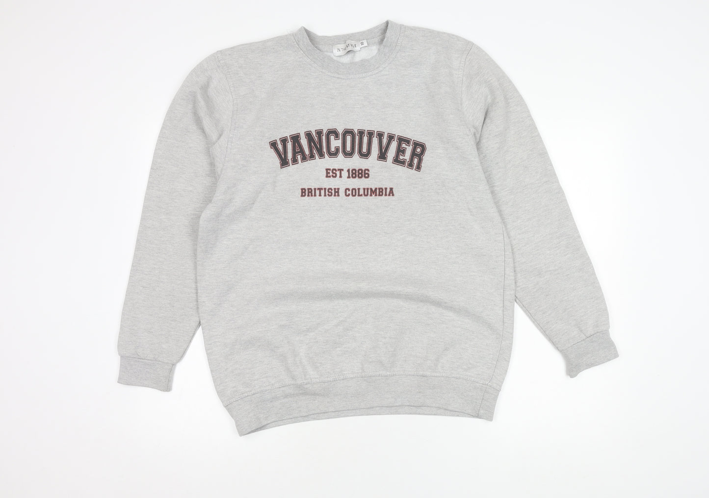 In The Style Women's Grey Size 10 Pullover Sweatshirt