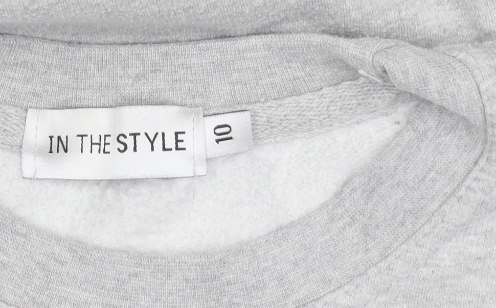 In The Style Women's Grey Size 10 Pullover Sweatshirt