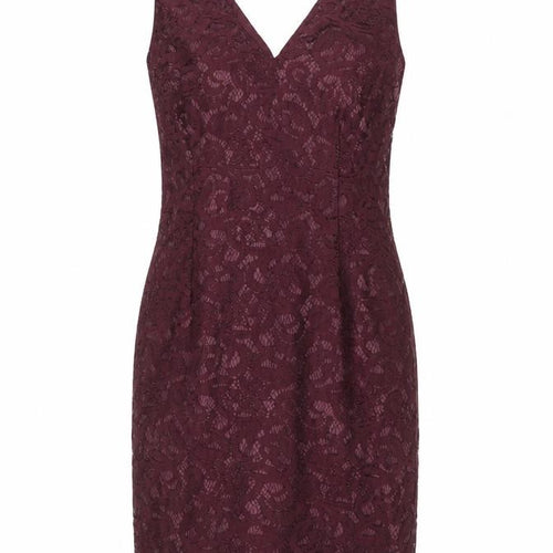 Next Women's Purple Lace Knee Length Sheath Dress, Size 12