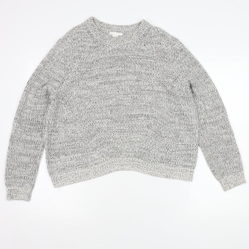 H&M Women’s Grey Chunky Knit Jumper, L, Casual
