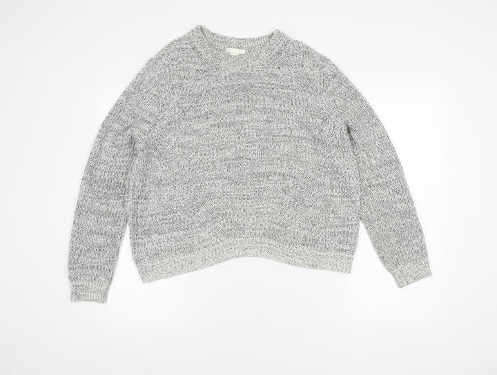 H&M Women’s Grey Chunky Knit Jumper, L, Casual