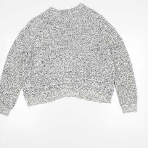 H&M Women’s Grey Chunky Knit Jumper, L, Casual
