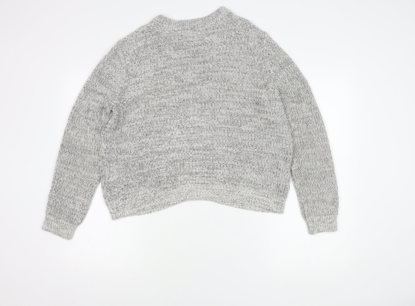 H&M Women’s Grey Chunky Knit Jumper, L, Casual