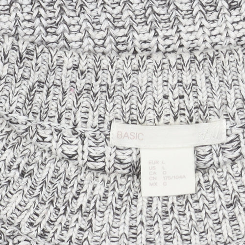 H&M Women’s Grey Chunky Knit Jumper, L, Casual