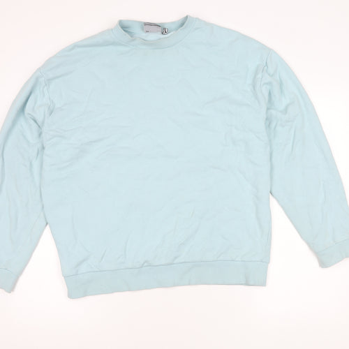 ASOS DESIGN Unisex Blue Pullover Sweatshirt S