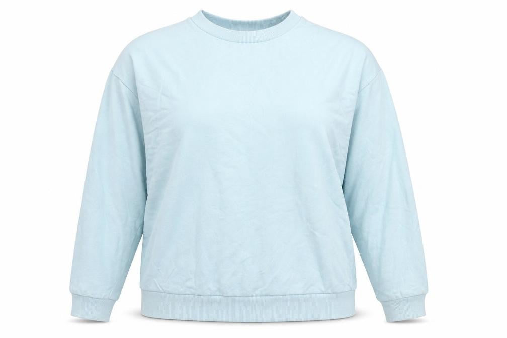 Front view of ASOS DESIGN unisex blue pullover sweatshirt s