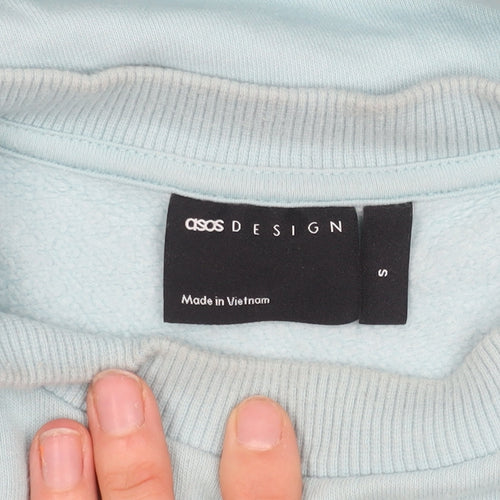 ASOS DESIGN Unisex Blue Pullover Sweatshirt S